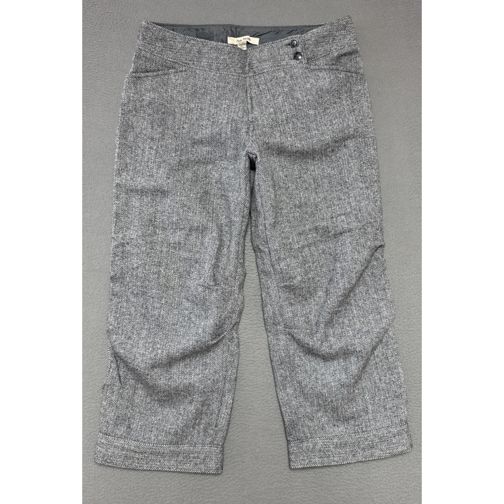 Free People Capri Herringbone Tweed Wool Blend Trouser Women Sz 0 28x21 Heritage